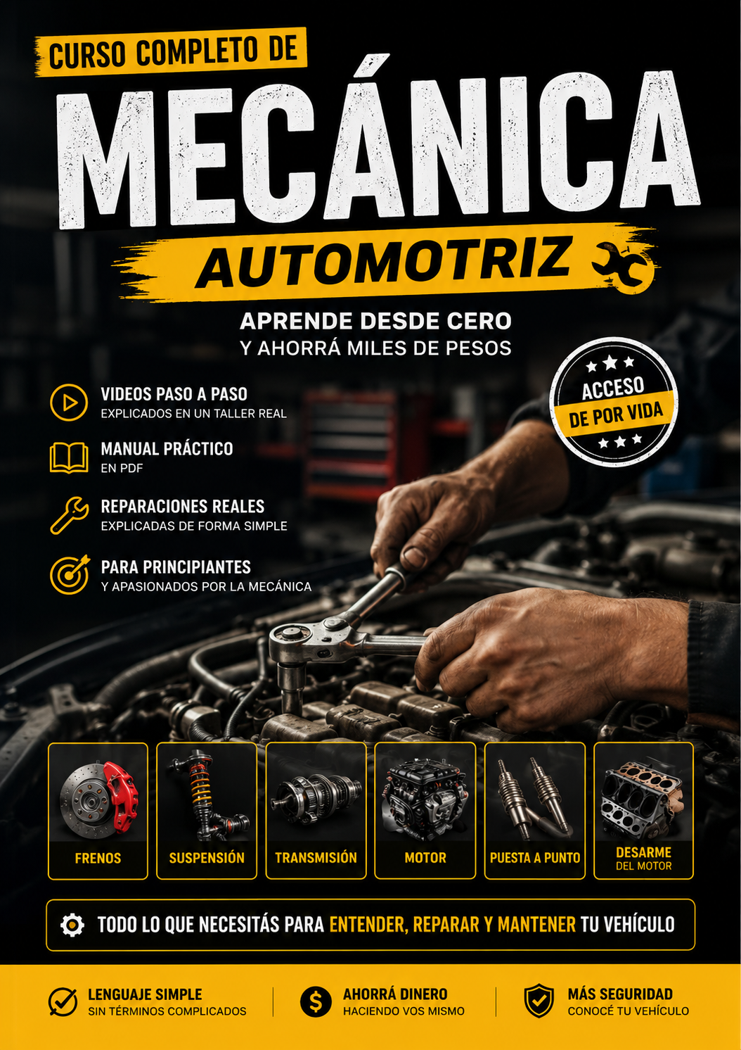 Curso de Mecánica + 4 Bonos - Deja de Gastar de Más